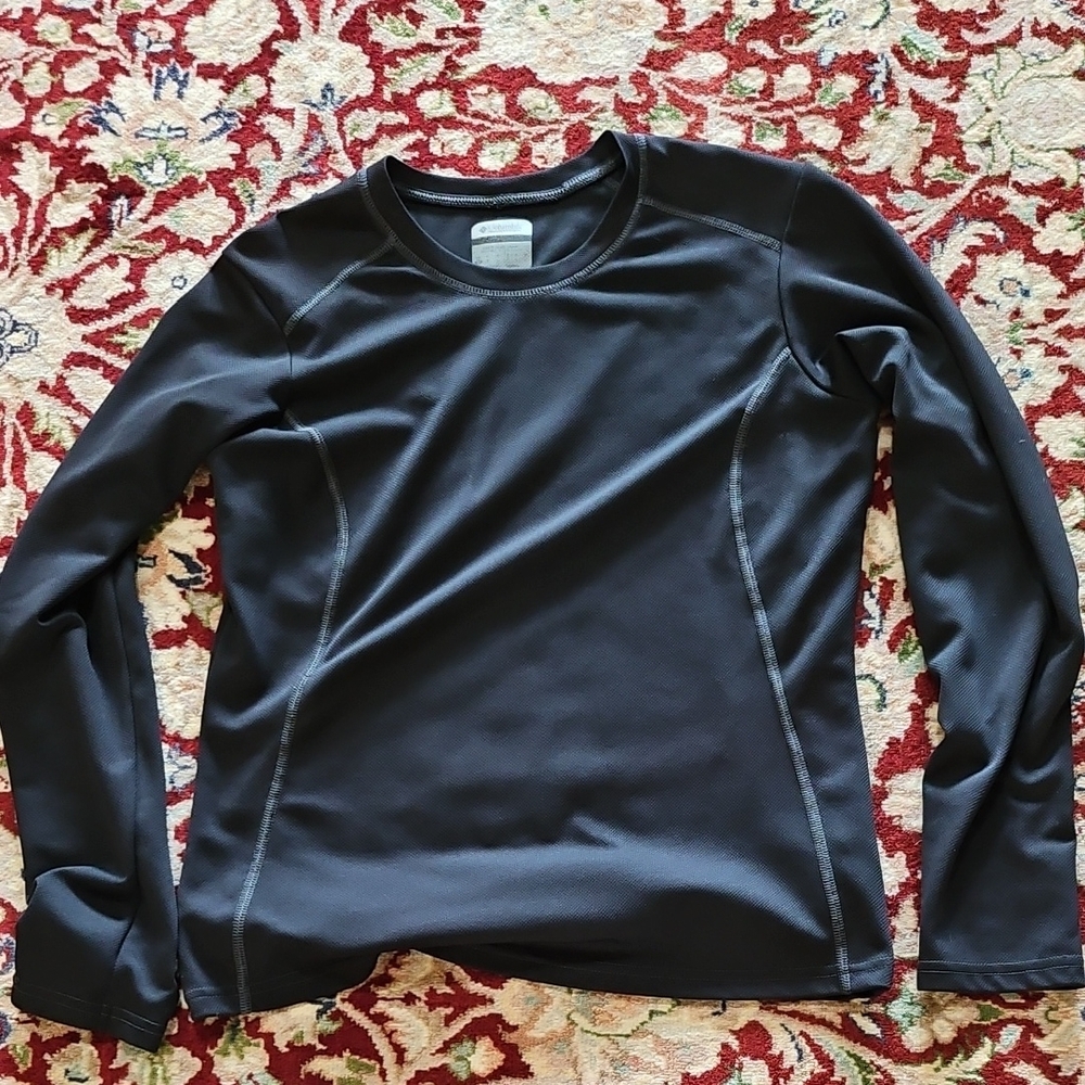 Columbia Black Fitted Long Sleeve Tee